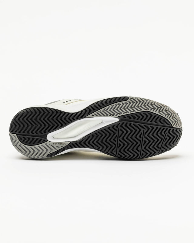 Zapatillas de padel Fly Master blanca y plata lisa para mujer