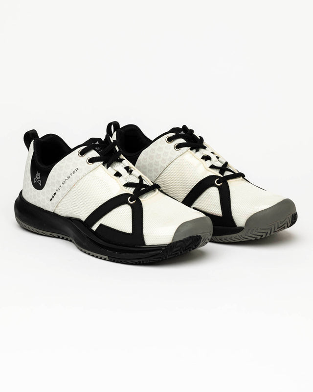 Zapatillas de pádel Fly Master blanca y negra para hombre