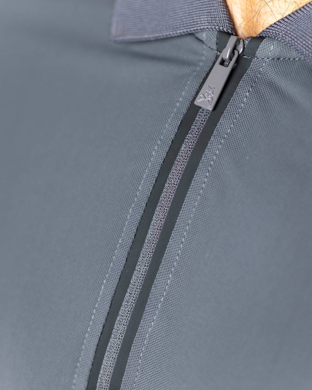 Polo de pádel gris WOW Zippy para hombre