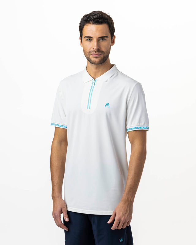Polo de pádel blanco WOW Zippy para hombre