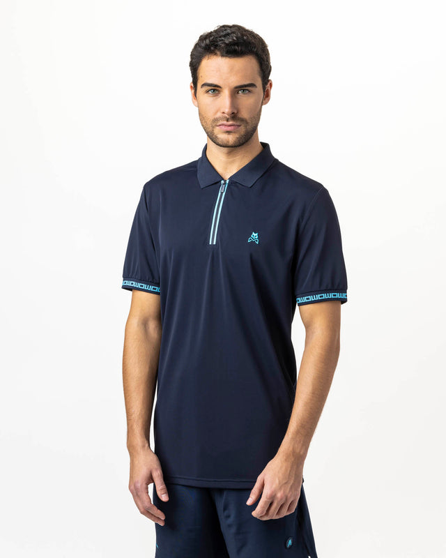 Polo de pádel azul marino WOW Zippy para hombre