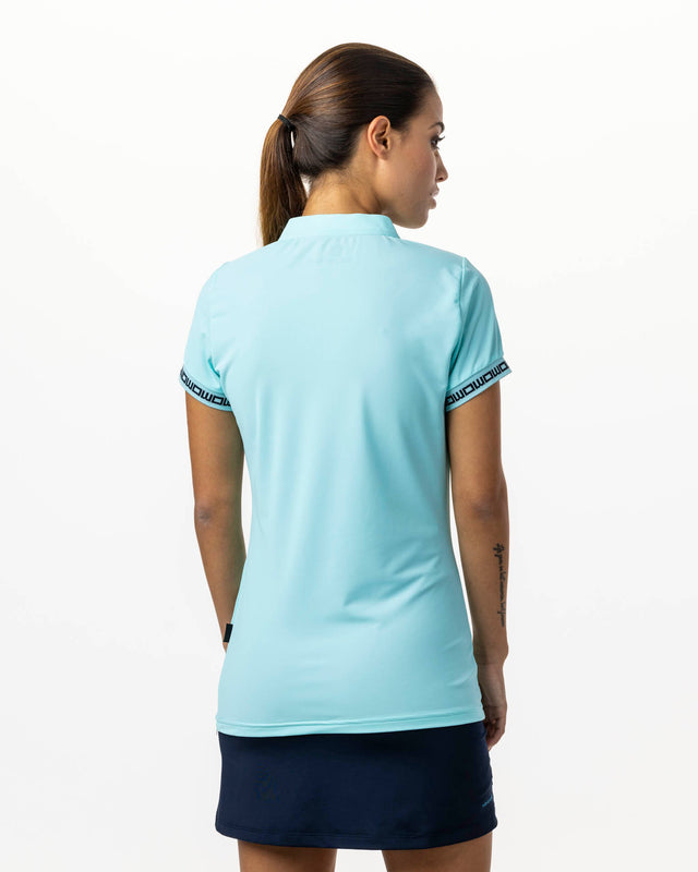 Polo de pádel turquesa WOW Zippy para mujer
