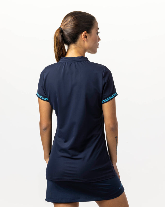 Polo de pádel azul marino WOW Zippy para mujer