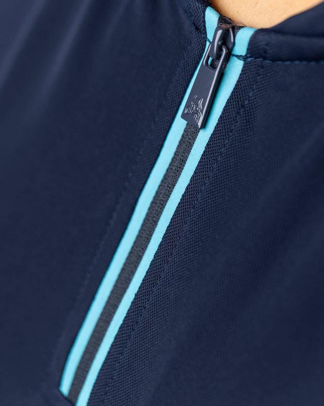 Polo de pádel azul marino WOW Zippy para mujer