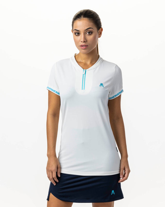Polo de pádel blanco WOW Zippy para mujer