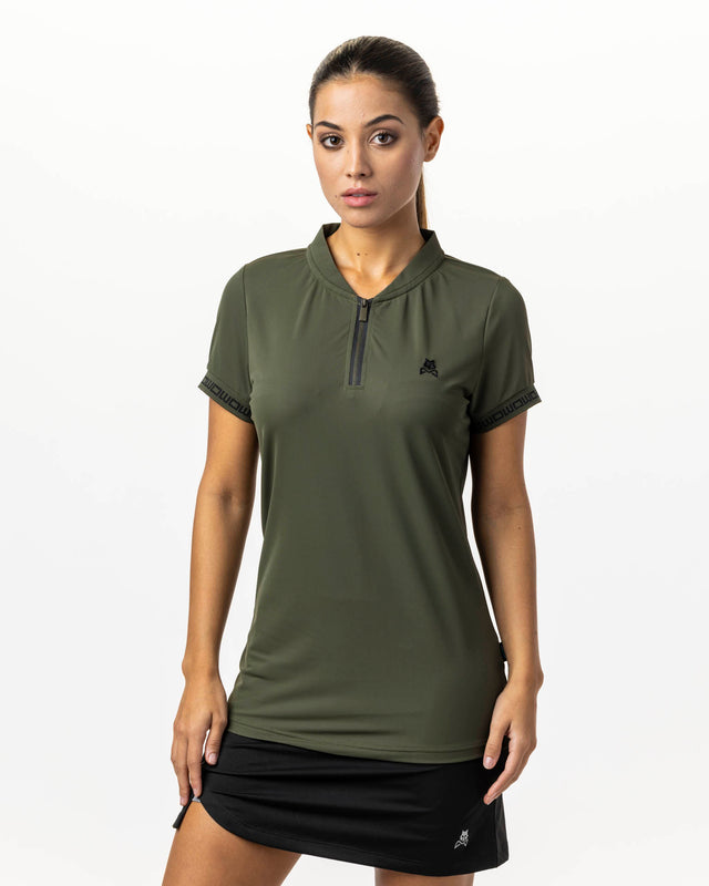Polo de pádel verde WOW Zippy para mujer
