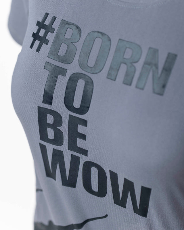 Camiseta de pádel gris WOW Born para mujer