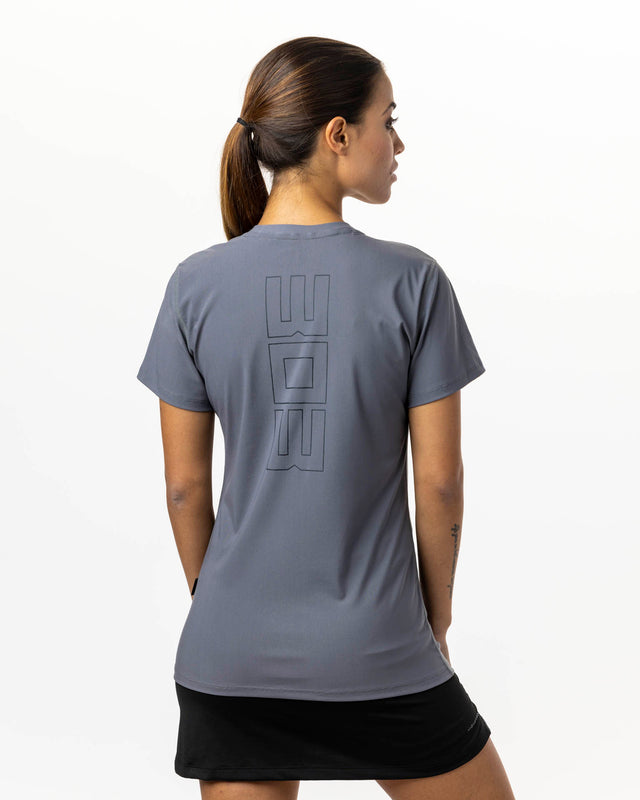 Camiseta de pádel gris WOW Born para mujer