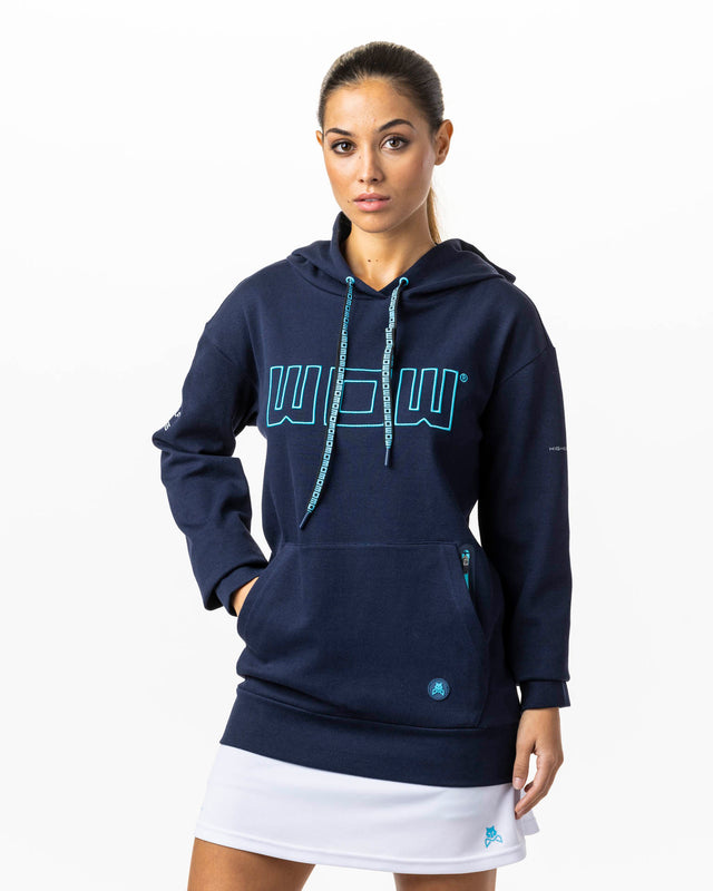 Sudadera de pádel azul marino WOW Spirit para mujer