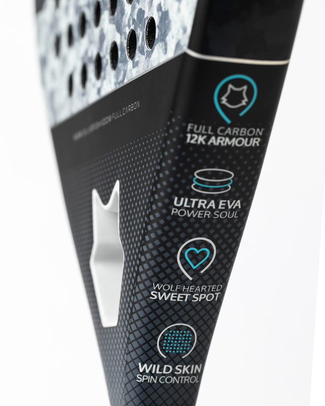 Pala de pádel gris camuflaje WOW Silver Shadow - Full Carbon 12K