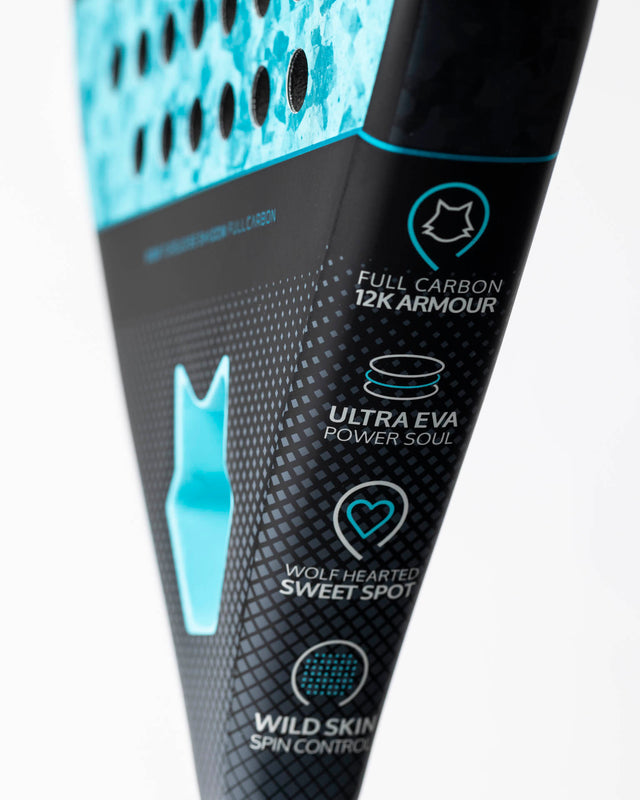 Pala de pádel WOW Turquoise Shadow - Full Carbon 12K