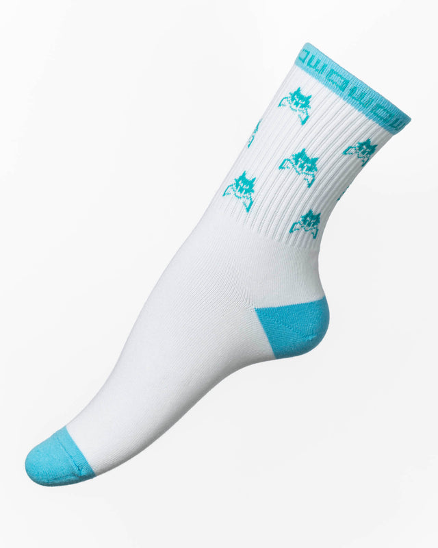 Calcetines turquesa WOW Wolf Claw para hombre