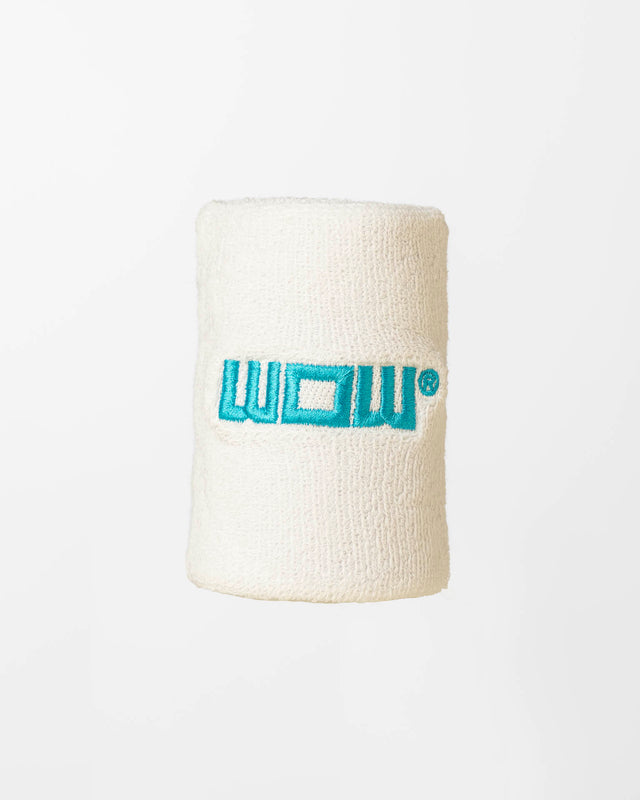 Muñequera WOW blanco