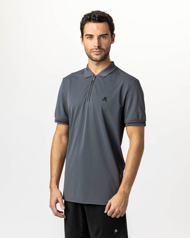 Polo de pádel gris WOW Zippy para hombre