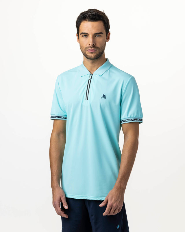 Polo de pádel turquesa WOW Zippy para hombre