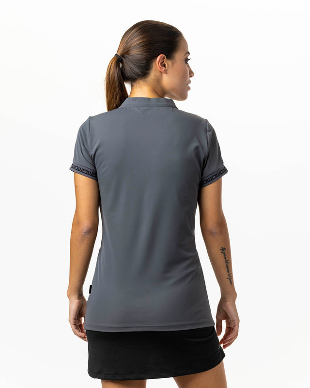 Polo de pádel gris WOW Zippy para mujer