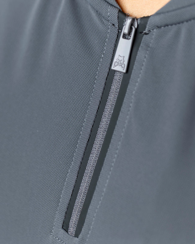 Polo de pádel gris WOW Zippy para mujer