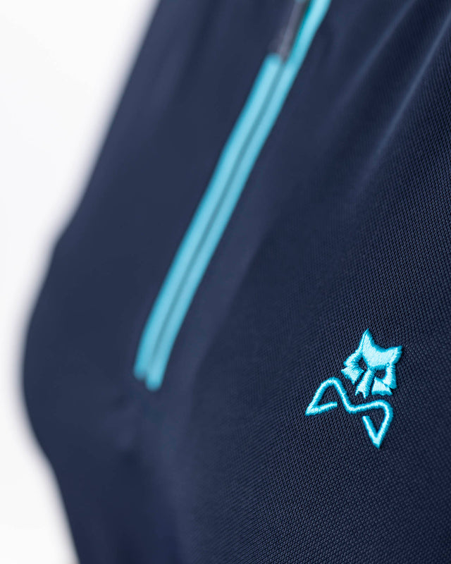 Polo de pádel azul marino WOW Zippy para mujer