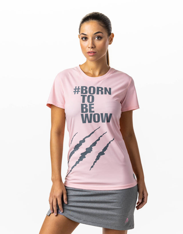 Camiseta de pádel rosa WOW Born para mujer