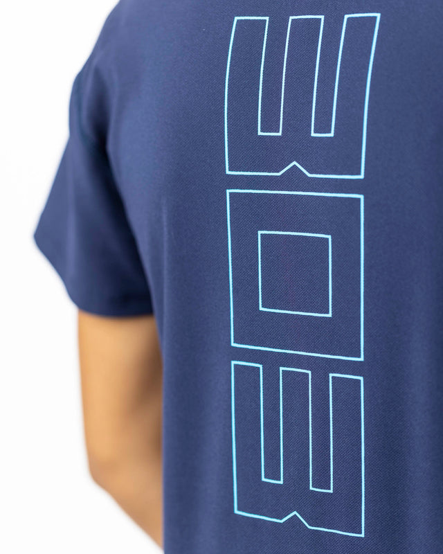 Camiseta de pádel azul marino WOW Born para mujer