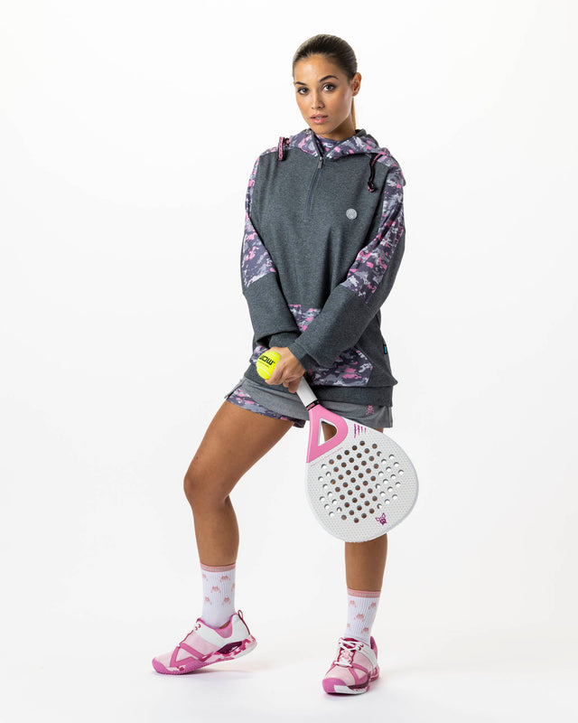 Sudadera de pádel gris WOW Savage para mujer